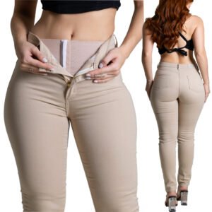 Calça Jeans Feminina Super Lipo Original Sawary com Cinta Modeladora