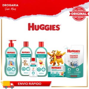 Kit Linha Huggies Extra Suave Bebê - Shampoo Condicionador Sabonete e Colônia