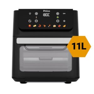 Fritadeira Air Fryer Oven Philco PAF11B 11L 1800W com 8 Funções, Visor e Painel Digital