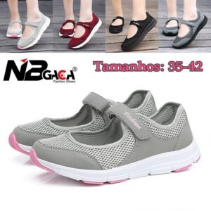 Sapato Casual Feminino Respirável Leve para Caminhada